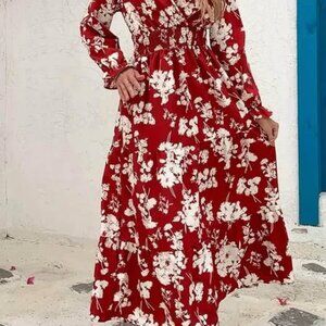 Ladies size XL Red & white dress 12.00